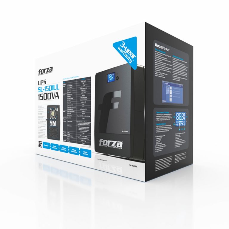 Forza - UPS - Line interactive - 900 Watt - 1500 VA - AC 110/120 V - Pure Sine Wave NEMA