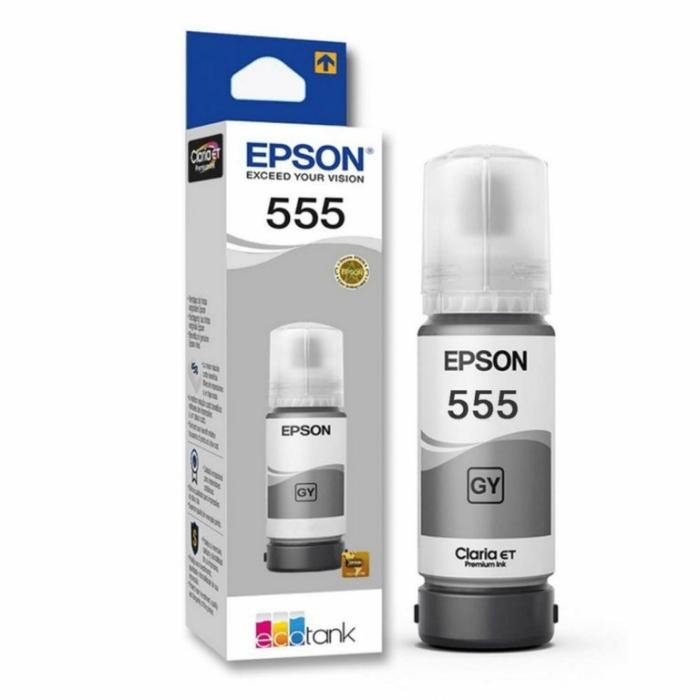 Epson T555 - Gris foto - original - recarga de tinta - para EcoTank L8160, L8180
