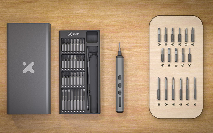 Xtech - 68-in-1 High-Precision Screwdriver Kit - Rechargeable Electric XTA-821