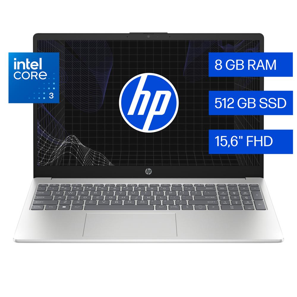 HP NB 15-fd0331la 15,6" FHD Core 3-100U 8GB 512GB Win11 Home Gamepass Silver