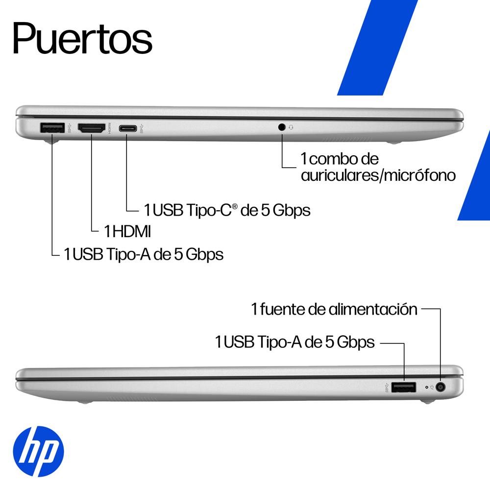 HP NB 15-fd0331la 15,6" FHD Core 3-100U 8GB 512GB Win11 Home Gamepass Silver