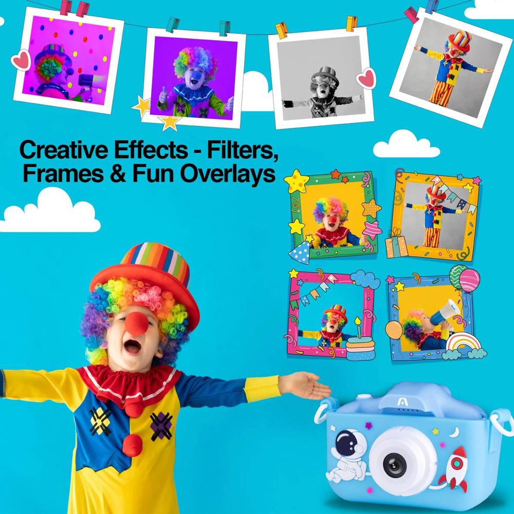 ARGOM MAGIC PIX 81 - CAMARA DIGITAL DE SELFIES PARA NINOS AZUL