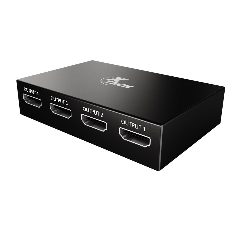 Xtech - HDMI Splitter - 1 Input to 4 Output XHA-420