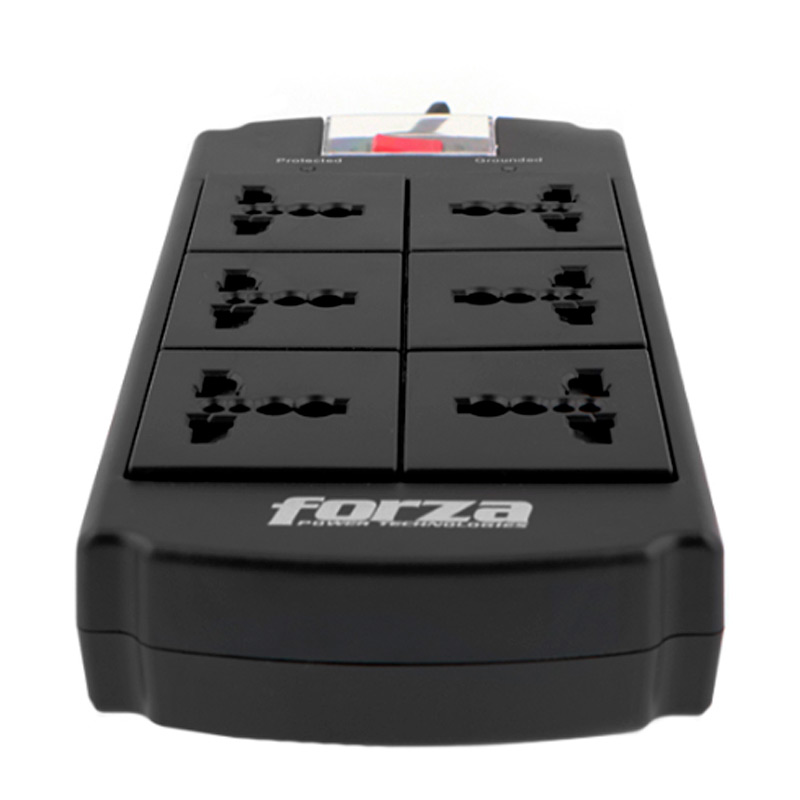 Forza Universal Surge Protector 6 outlet Nema plug 110/240V