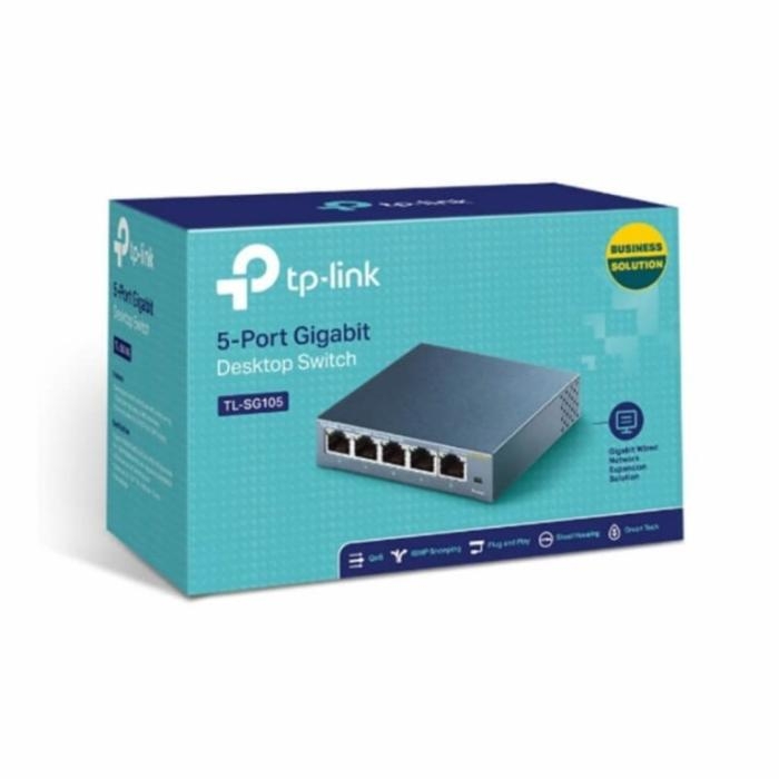TP-Link TL-SG105 5-Port Metal Gigabit Switch - Conmutador - sin gestionar - 5 x 10/100/1000 - sobremesa