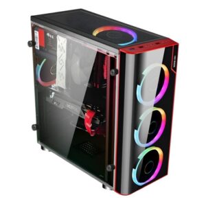 CASE GAMING RGB  EAGLE WARRIOR CG06Z3RA001C MID TOWER VENTILADORES 3 DE 120MM CON VIDRIO LATERAL Y PANEL ACRÍLICO FRONTAL