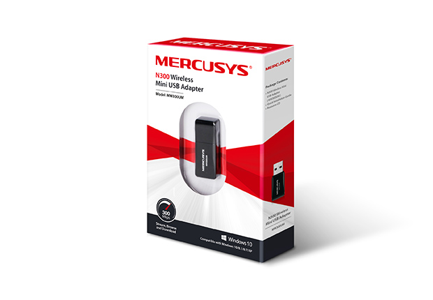 ADAPTADOR MERCUSYS MW300UM USB MINI INALAMBRICO N300 MW300UM (EU)