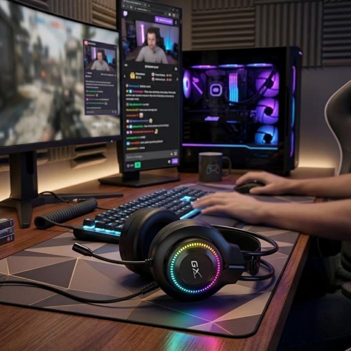 HEADSET GAMING RGB GENIUS HS-GX570U ALÁMBRICO USB 31710035400