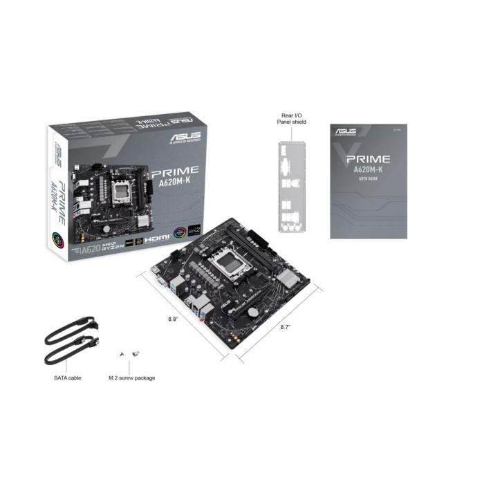 TARJETA MADRE ASUS PRIME A620AM-K AM5 MICRO ATX DDR5 90MB1GX0-M0EAY0