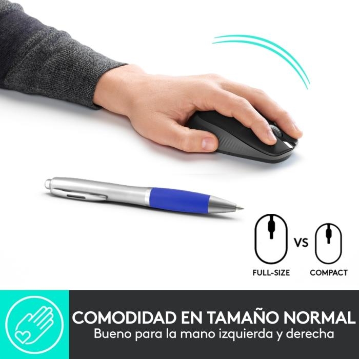 MOUSE LOGITECH M190 INALÁMBRICO CON RECEPTOR NANO 1000 DPI 910-005902