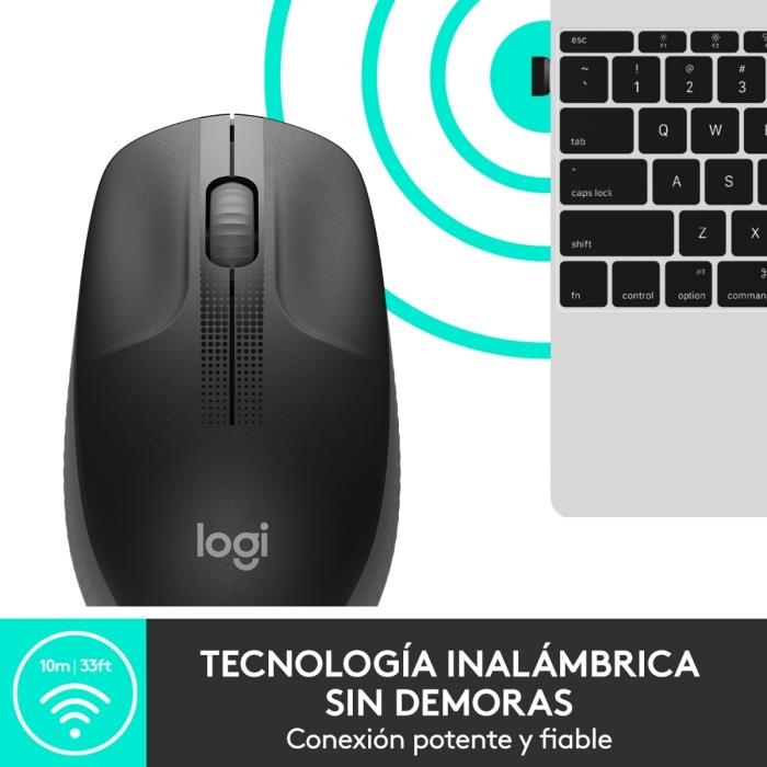 MOUSE LOGITECH M190 INALÁMBRICO CON RECEPTOR NANO 1000 DPI 910-005902
