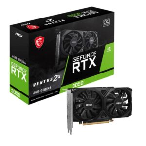 TARJETA DE VIDEO MSI GEFORCE RTX 3050 VENTUS 2X 6G OC GDDR6 1492 MHZ 912-V812-016