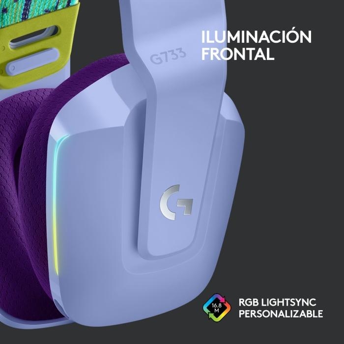 HEADSET GAMING RGB LOGITECH G733 INALÁMBRICO LIGHTSPEED USB-A 981-000889