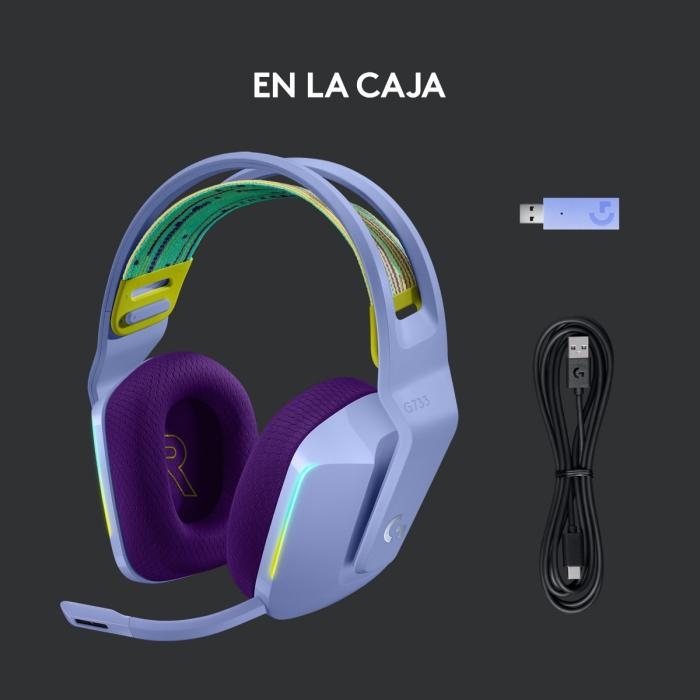 HEADSET GAMING RGB LOGITECH G733 INALÁMBRICO LIGHTSPEED USB-A 981-000889
