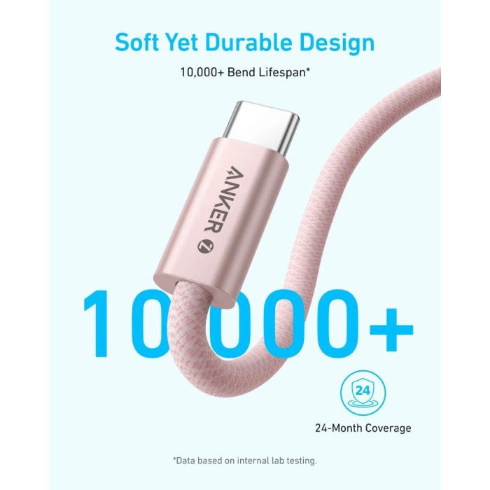 Anker - Charge/Sync cable - USB-C to USB-C - 1m - White