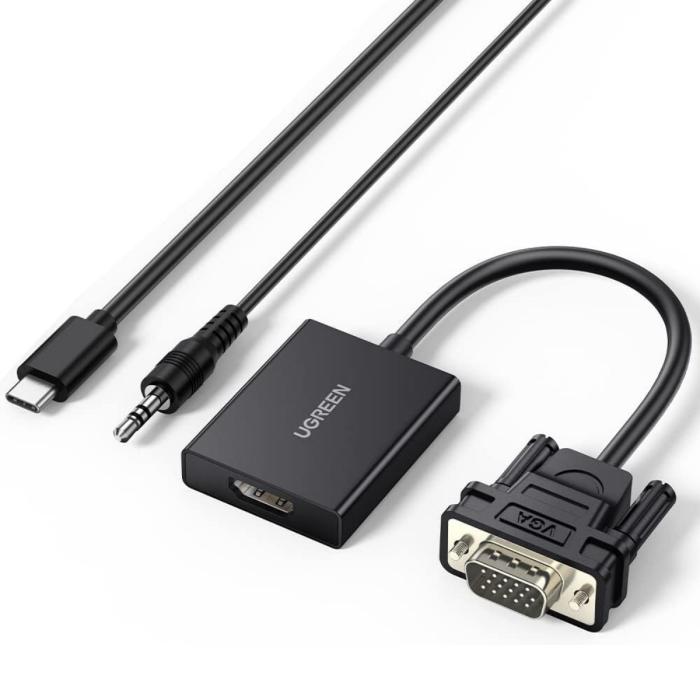ADAPTADOR UGREEN CM513 VGA A HDMI 1080P 60HZ 50945