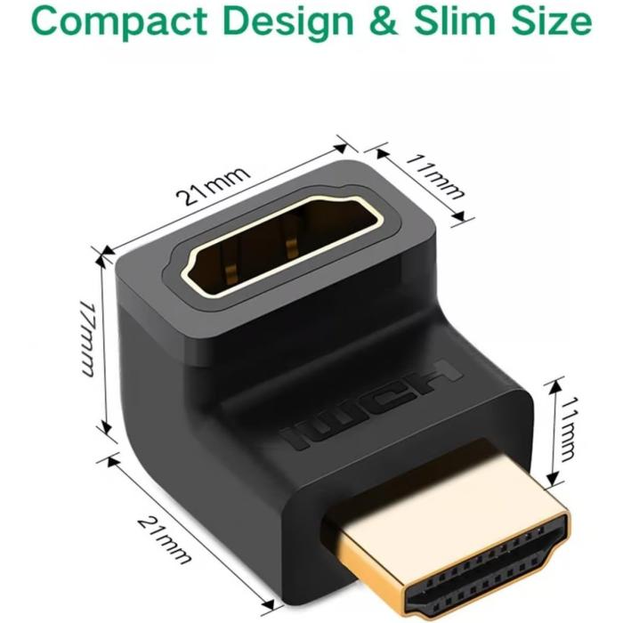 ADAPTADOR CURVO UGREEN HD112 HDMI A HDMI 4K 1080P 20110