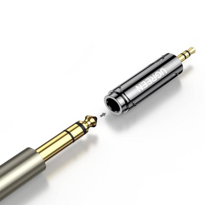 ADAPTADOR UGREEN AV168 3.5MM MACHO A 6.35MM HEMBRA 60711