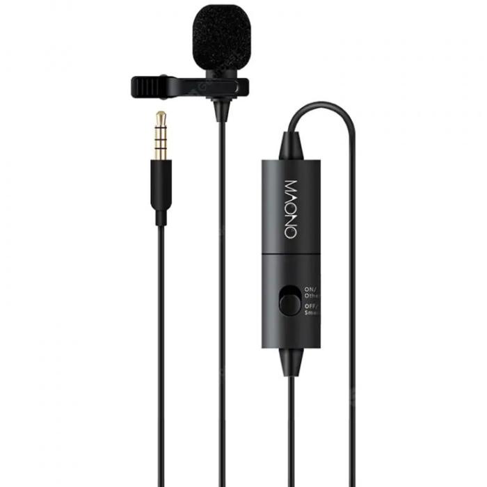 MICRÓFONO MAONO AU-100 3.5MM / USB LAVALIER OMNIDIRECCIONAL NEGRO
