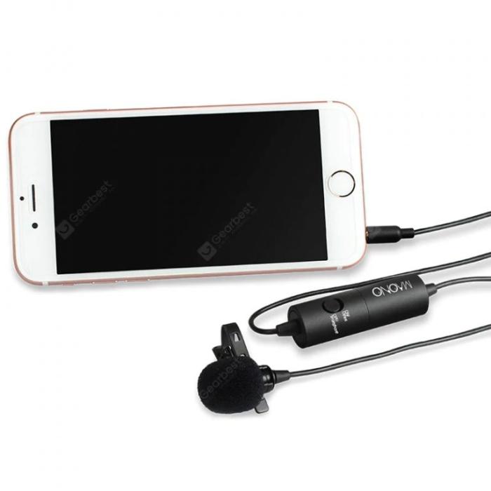 MICRÓFONO MAONO AU-100 3.5MM / USB LAVALIER OMNIDIRECCIONAL NEGRO