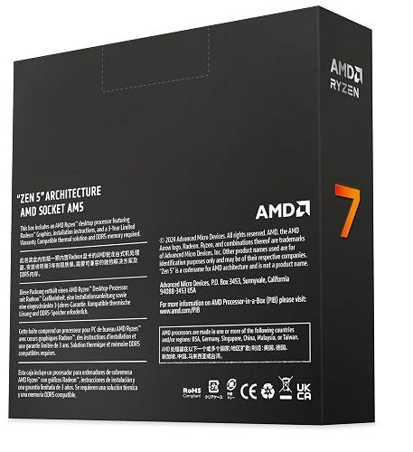 PROCESADOR AMD RYZEN 7 9700X 9NA GEN 5.4GHZ SOCKET AM5 100-100001404WOF