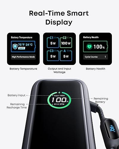 Anker - Power bank - Lithium - Para - - (25K 165W Built-In USB-C) - Si