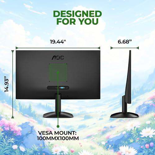 MONITOR AOC 22B35HM23 22 PULG PLANA FULL HD 1920 X 1080 120HZ LED ADAPTIVE SYNC HDMI / VGA / 3.5MM N