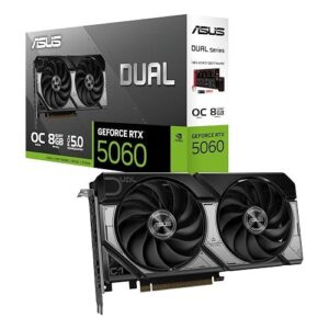 ASUS - DUAL-RTX5060-O8G - PCI Express 5.0 x16 - NVIDIA - GeForce RTX 5060 - GDDR7 - DisplayPort / HDMI