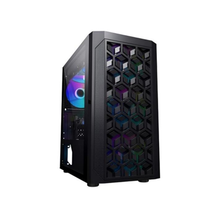 CASE EAGLE WARRIOR CG01YKRA001C MID TOWER SIN VENTILACION INCLUIDA SIN FUENTE CON PANTALLA DE 7.2 BK