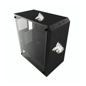 CASE EAGLE WARRIOR CG01YJRA001C MID TOWER SIN VENTILACION INCLUIDA CON VIDRIO TEMPLADO SIN FUENTE