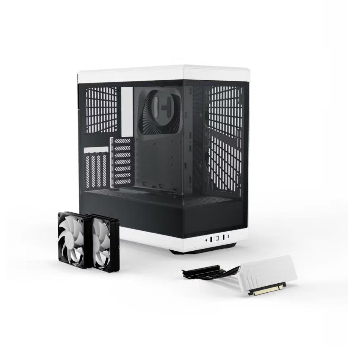 CASE GAMING HYTE Y40 MID TOWER VIDRIO TEMPLADO 1 ABANICO TRASERO Y 1 ABANICO CON VIDRIO PANORÁMICO LATERAL Y FRONTAL CS-HYTE-Y40-BW