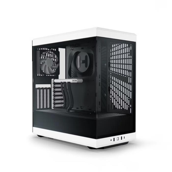 CASE GAMING HYTE Y40 MID TOWER VIDRIO TEMPLADO 1 ABANICO TRASERO Y 1 ABANICO CON VIDRIO PANORÁMICO LATERAL Y FRONTAL CS-HYTE-Y40-BW