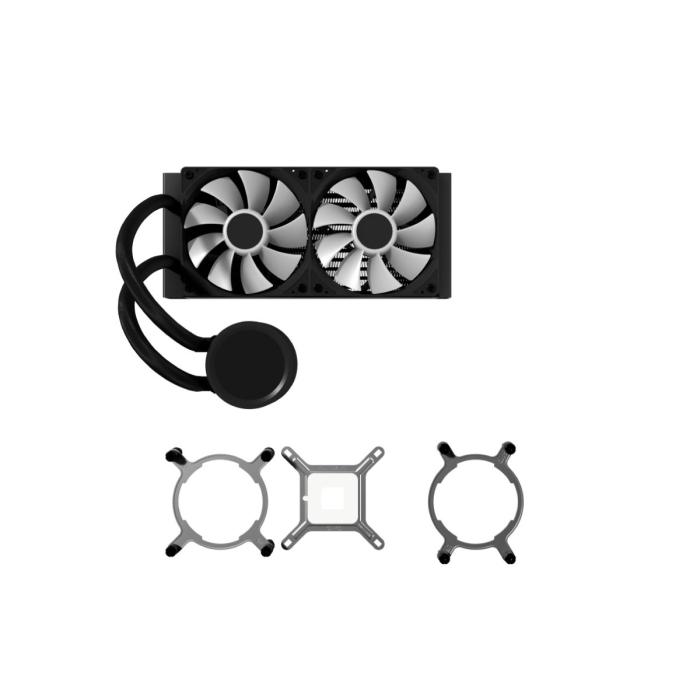 ENFRIAMIENTO LIQUIDO RGB AEROCOOL ABYSS L240R DIGI WHT AIO 240MM LGA115X-1851/ AM5/AM4