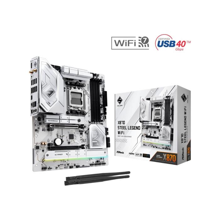 TARJETA MADRE ASROCK X870 STEEL LEGEND WIFI AM5 ATX DDR5