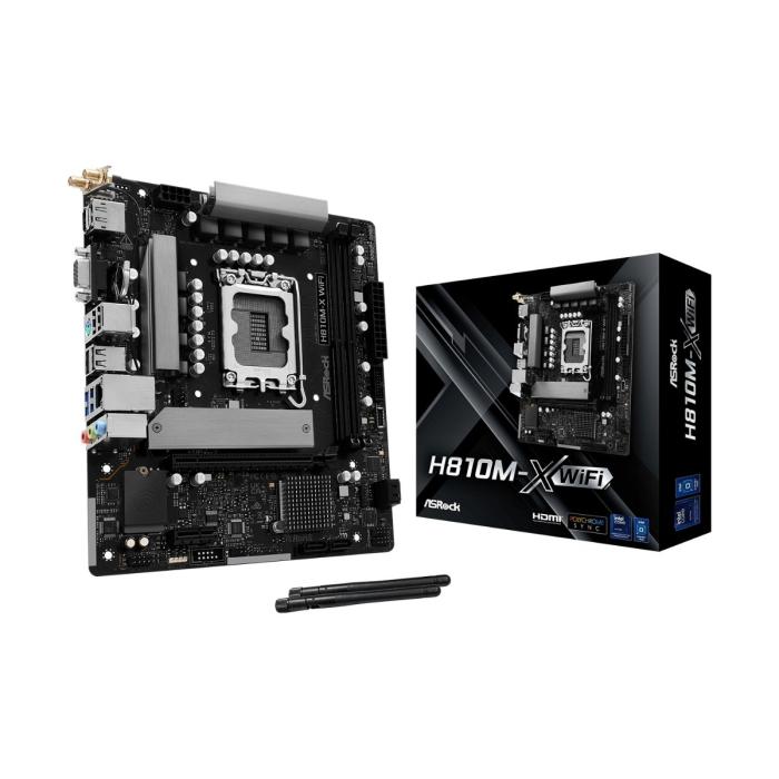 TARJETA MADRE ASROCK H810M-X WIFI LGA1851 MICRO ATX DDR5