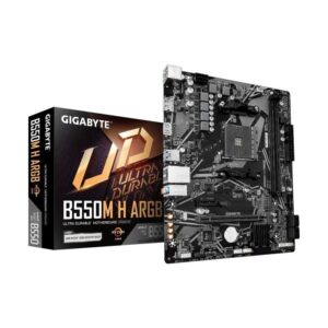 TARJETA MADRE GIGABYTE B550M H ARGB AM4 MATX DDR4 NEGRO