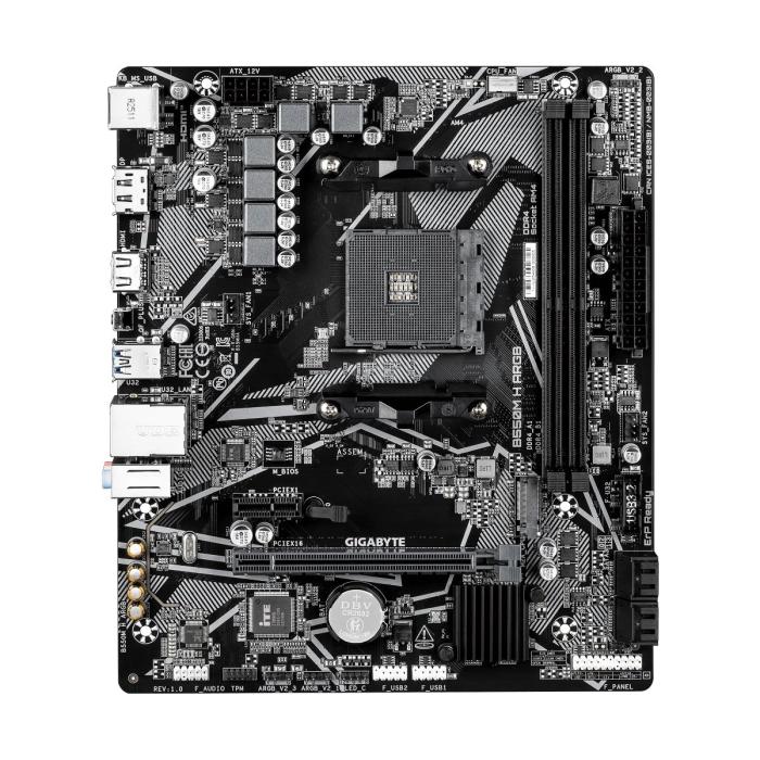 TARJETA MADRE GIGABYTE B550M H ARGB AM4 MATX DDR4 NEGRO