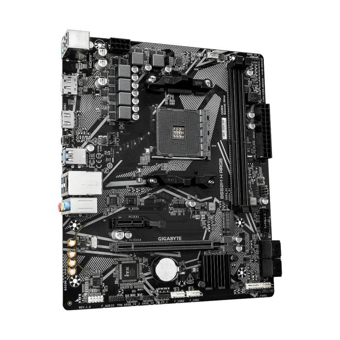 TARJETA MADRE GIGABYTE B550M H ARGB AM4 MATX DDR4 NEGRO