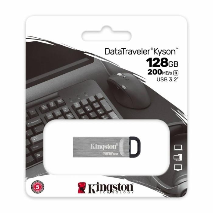 MEMORIA USB 512GB KINGSTON DATA TRAVELER KYSON USB-A 3.2 GEN 1 DTKN/512GB PLATEADA