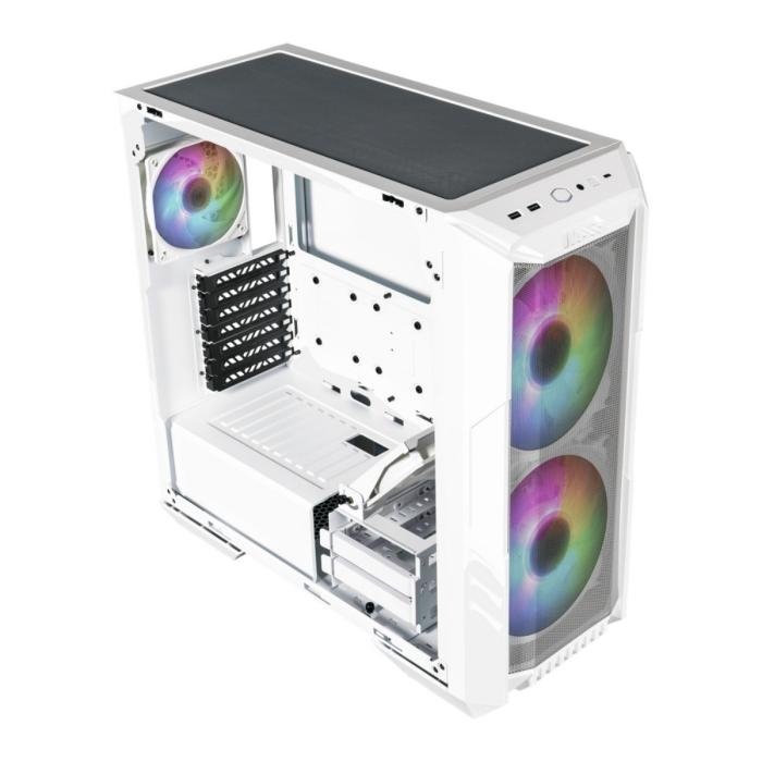 CASE GAMING RGB COOLER MASTER HAF 500 MID TOWER 2 VENTILADORES DE 200MM Y 2 DE 120MM CON VIDRIO LATERAL Y MALLA FRONTAL H500-WGNN-S00