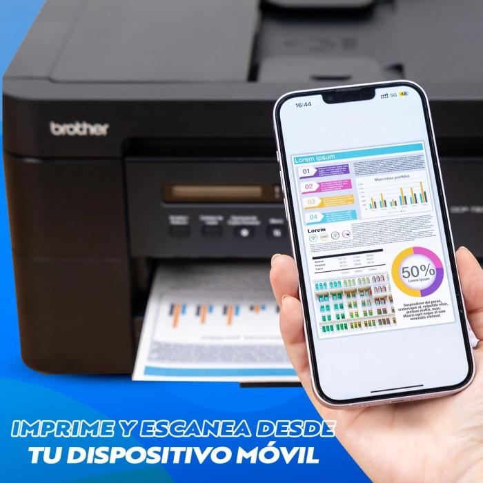 IMPRESORA BROTHER DCPT830DW TANQUE DE TINTA 3 EN 1 WI-FI / ETHERNET / USB 2.0 / AIRPRINT / MOPRIA DUPLEX AUTOMÁTICO