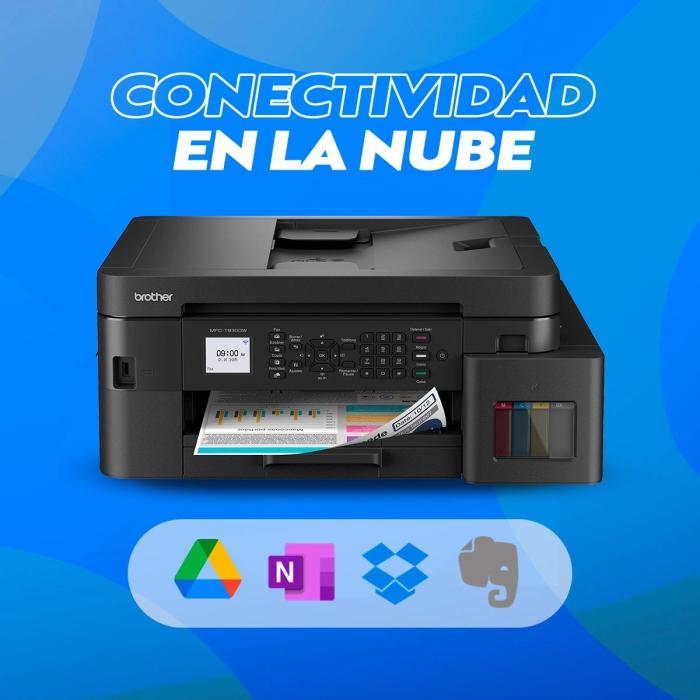 IMPRESORA BROTHER MFCT930DW TANQUE DE TINTA 4 EN 1 WI-FI / ETHERNET / USB 2.0 / IMPRESIÓN DESDE USB / AIRPRINT / MOPRIA DUPLEX AUTOMÁTICO