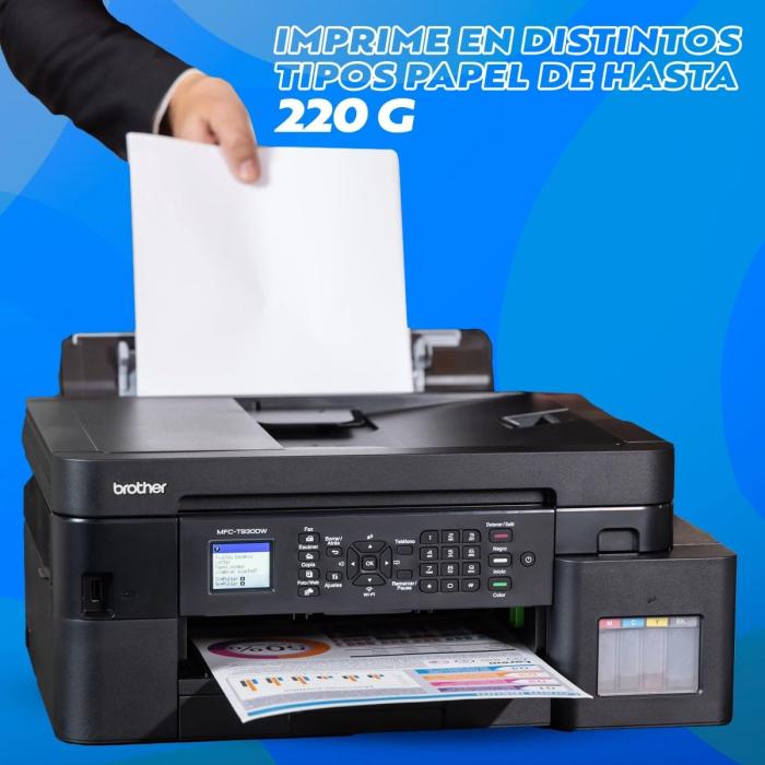 IMPRESORA BROTHER MFCT930DW TANQUE DE TINTA 4 EN 1 WI-FI / ETHERNET / USB 2.0 / IMPRESIÓN DESDE USB / AIRPRINT / MOPRIA DUPLEX AUTOMÁTICO