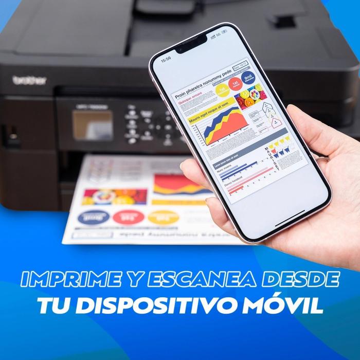 IMPRESORA BROTHER MFCT930DW TANQUE DE TINTA 4 EN 1 WI-FI / ETHERNET / USB 2.0 / IMPRESIÓN DESDE USB / AIRPRINT / MOPRIA DUPLEX AUTOMÁTICO