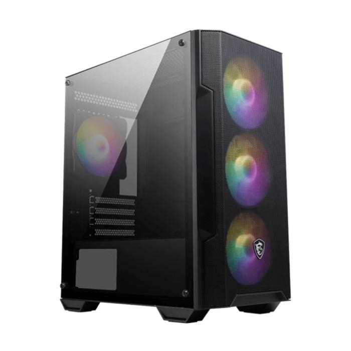 CASE RGB MSI MAG FORGE M100A MINI TOWER VENTILADORES 4 DE 120MM CON VIDRIO LATERAL Y MALLA FRONTAL 306-7G20A21-809