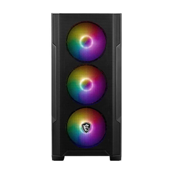 CASE RGB MSI MAG FORGE M100A MINI TOWER VENTILADORES 4 DE 120MM CON VIDRIO LATERAL Y MALLA FRONTAL 306-7G20A21-809