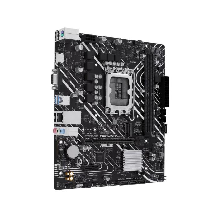 ASUS - PRIME H610M-K - Motherboard - Micro ATX - LGA1700 Socket - Intel H610 - para Core i7 / para Core i5 / para Core i3 / para Celeron / para Pentium - Intel HD Graphics - DDR5