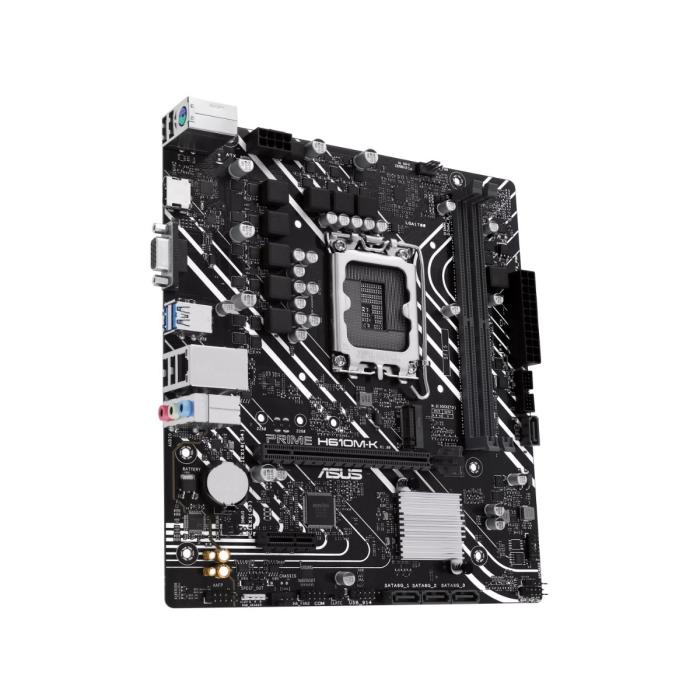 ASUS - PRIME H610M-K - Motherboard - Micro ATX - LGA1700 Socket - Intel H610 - para Core i7 / para Core i5 / para Core i3 / para Celeron / para Pentium - Intel HD Graphics - DDR5