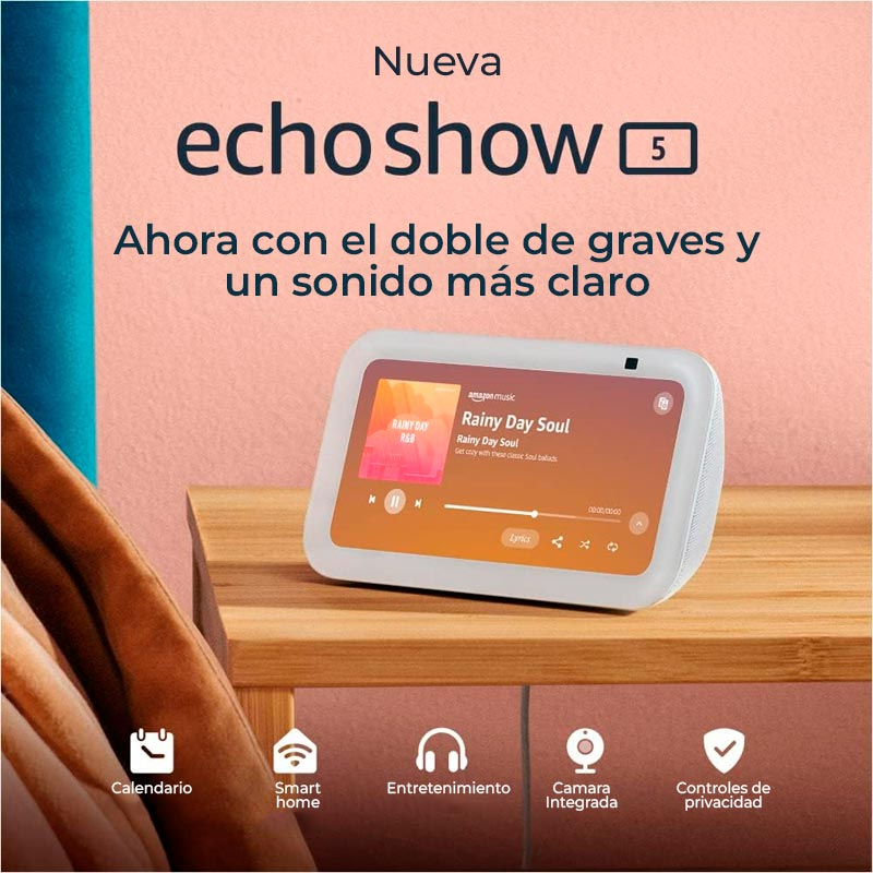 AMAZON ECHO SHOW 5 GEN 3 CON PANTALLA TACTIL B09B2SBHQKC NEGRO