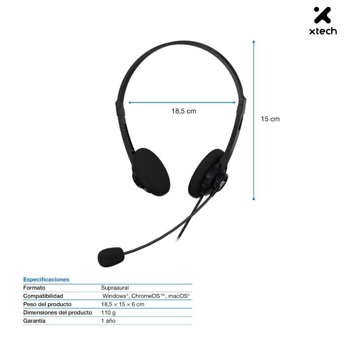 Xtech - XTH-300 - Earphones - Para Cellular phone - Wired - USB-C® with Mic TuneLoop